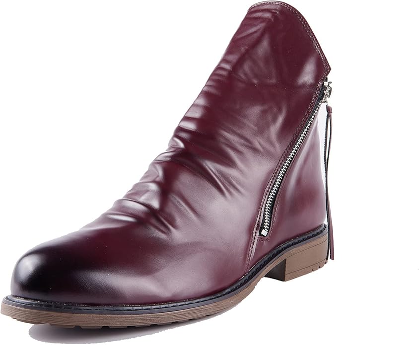Męskie Eleganckie Botki na Niski Obcas z Zapięciem Boczny
