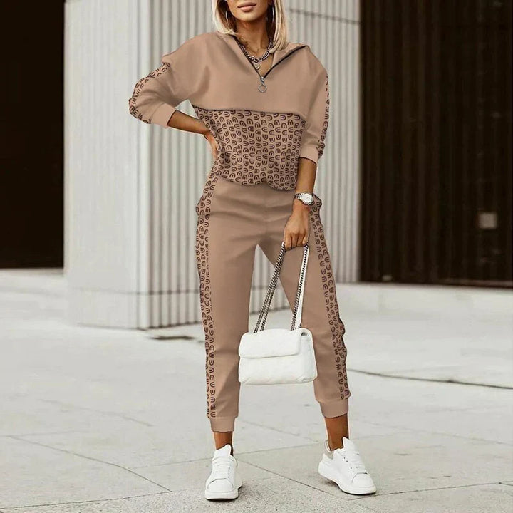 Damski Zestaw Athleisure z Kapturem i Spodniami