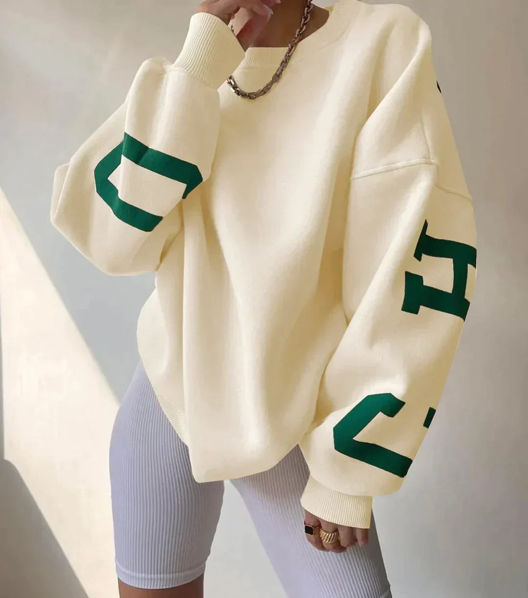 Damska bluza oversize z nadrukiem