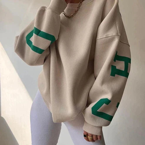 Damska bluza oversize z nadrukiem