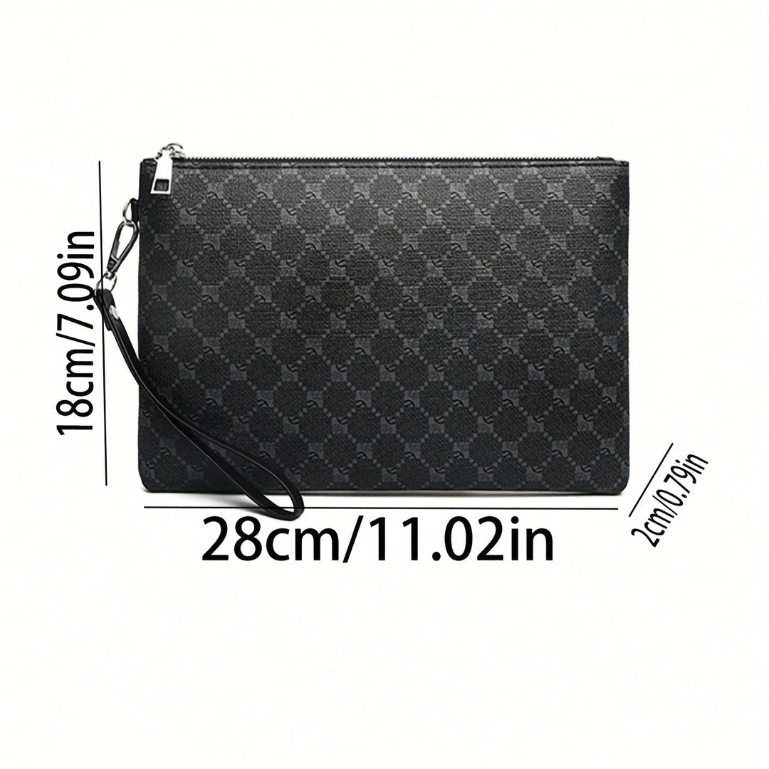 Saszetki Męskie do Ręki Klasyczne ze Skórzanymi Elementami Clutch