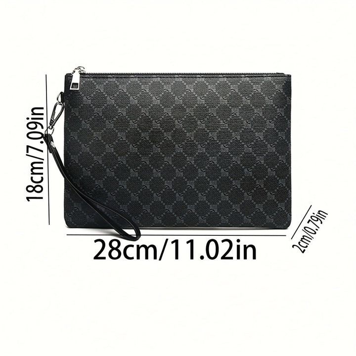 Saszetki Męskie do Ręki Klasyczne ze Skórzanymi Elementami Clutch