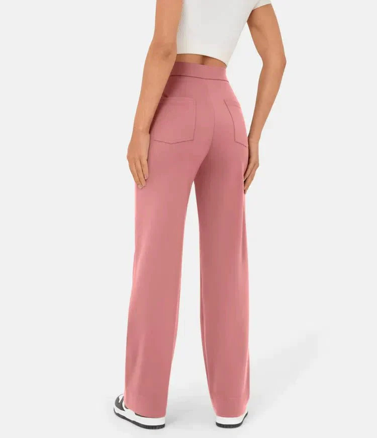 Eleganckie Spodnie Damskie Wysoki Stan