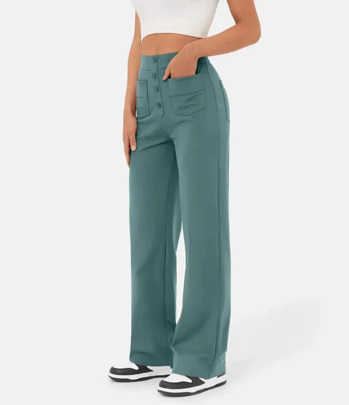 Eleganckie Spodnie Damskie Wysoki Stan
